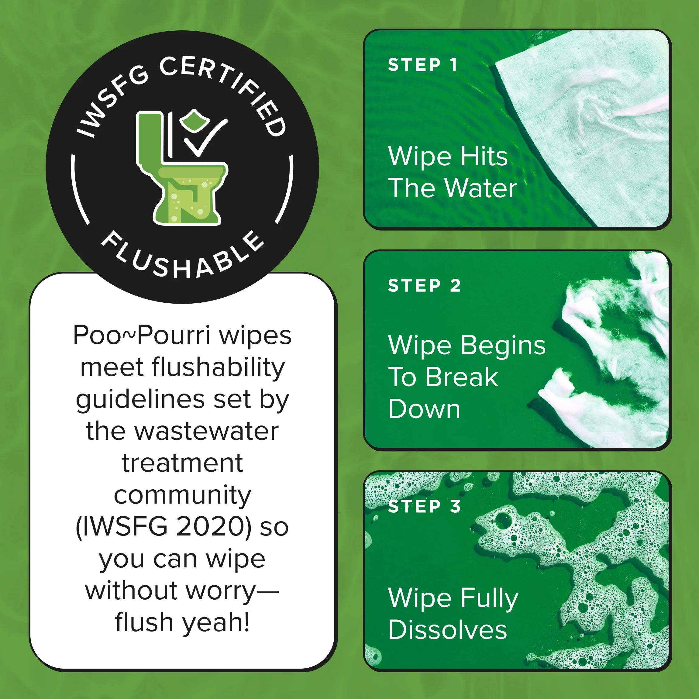 Cucumber Aloe Flushable Wipes - Poo~Pourri - View 4