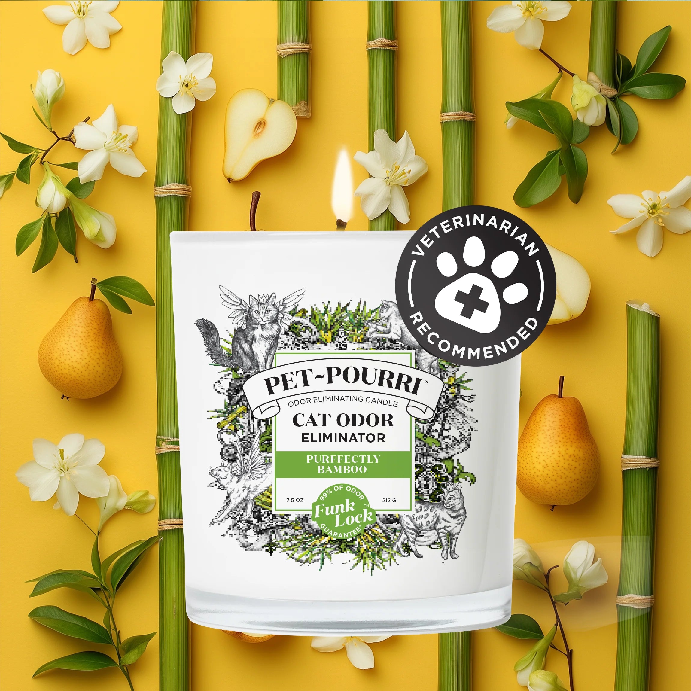 Purrfectly Bamboo Candle - Pet~Pourri Candle