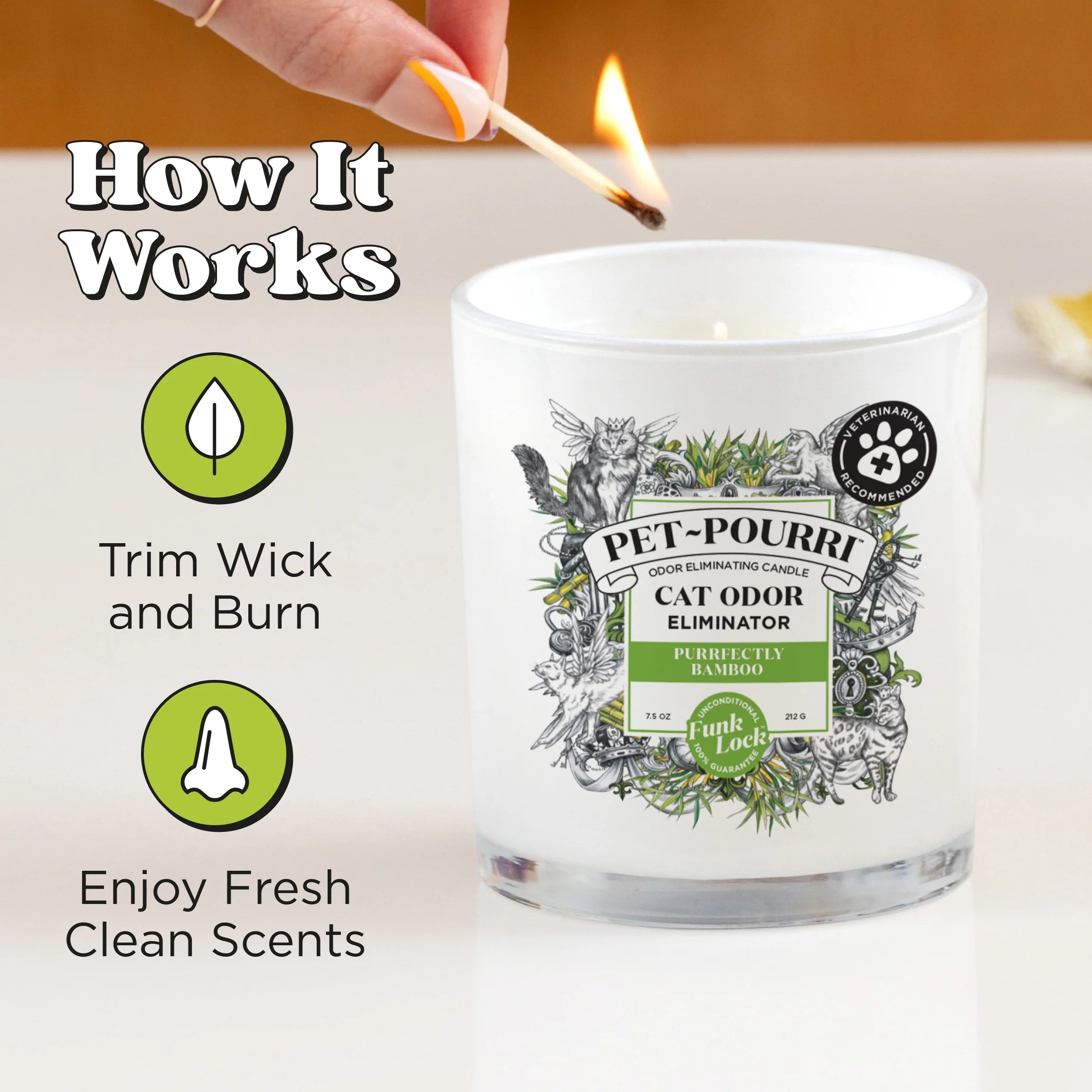 Purrfectly Bamboo Candle - Pet~Pourri Candle - View 6