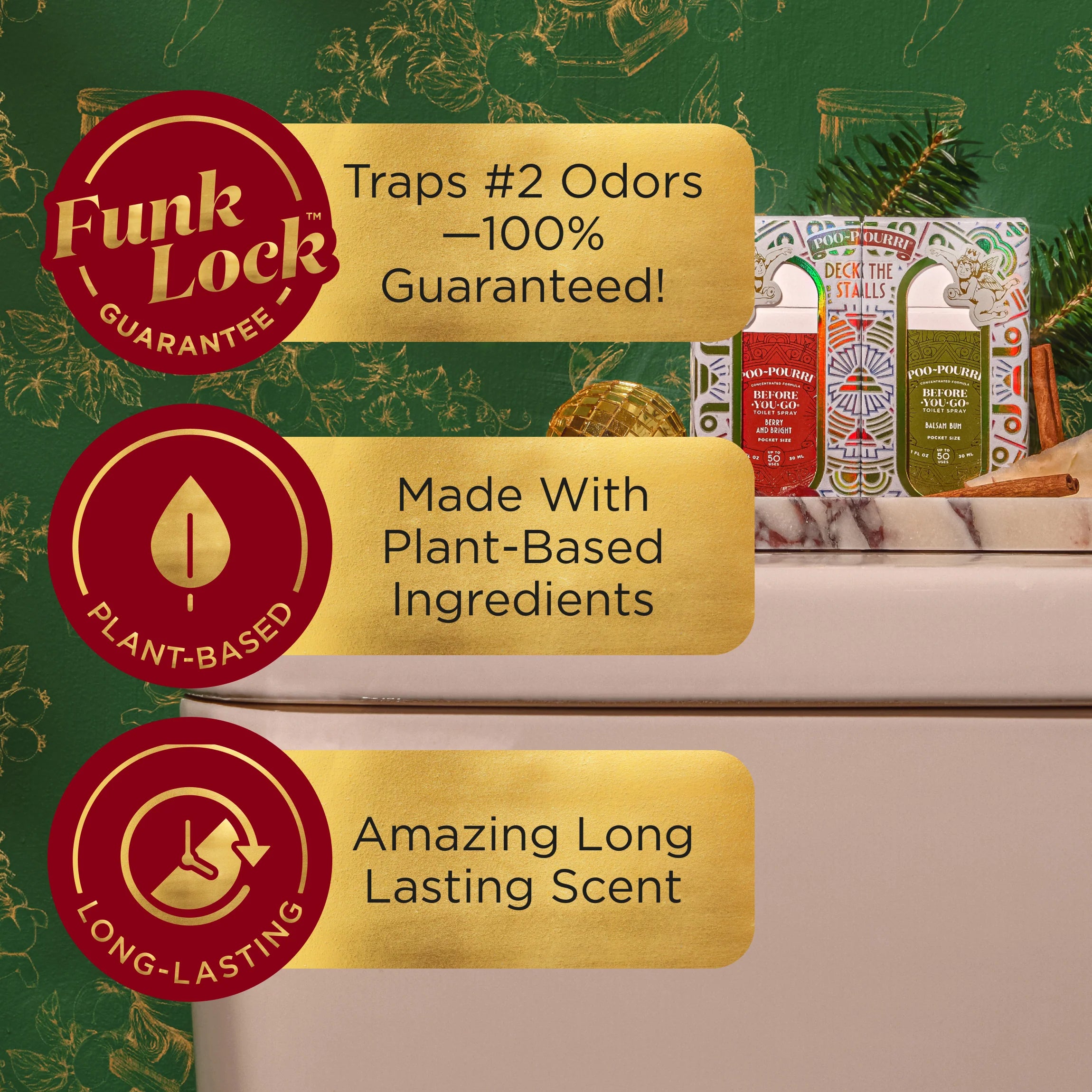 Deck the Stalls Tear & Share - Poo~Pourri Toilet Sprays - View 3
