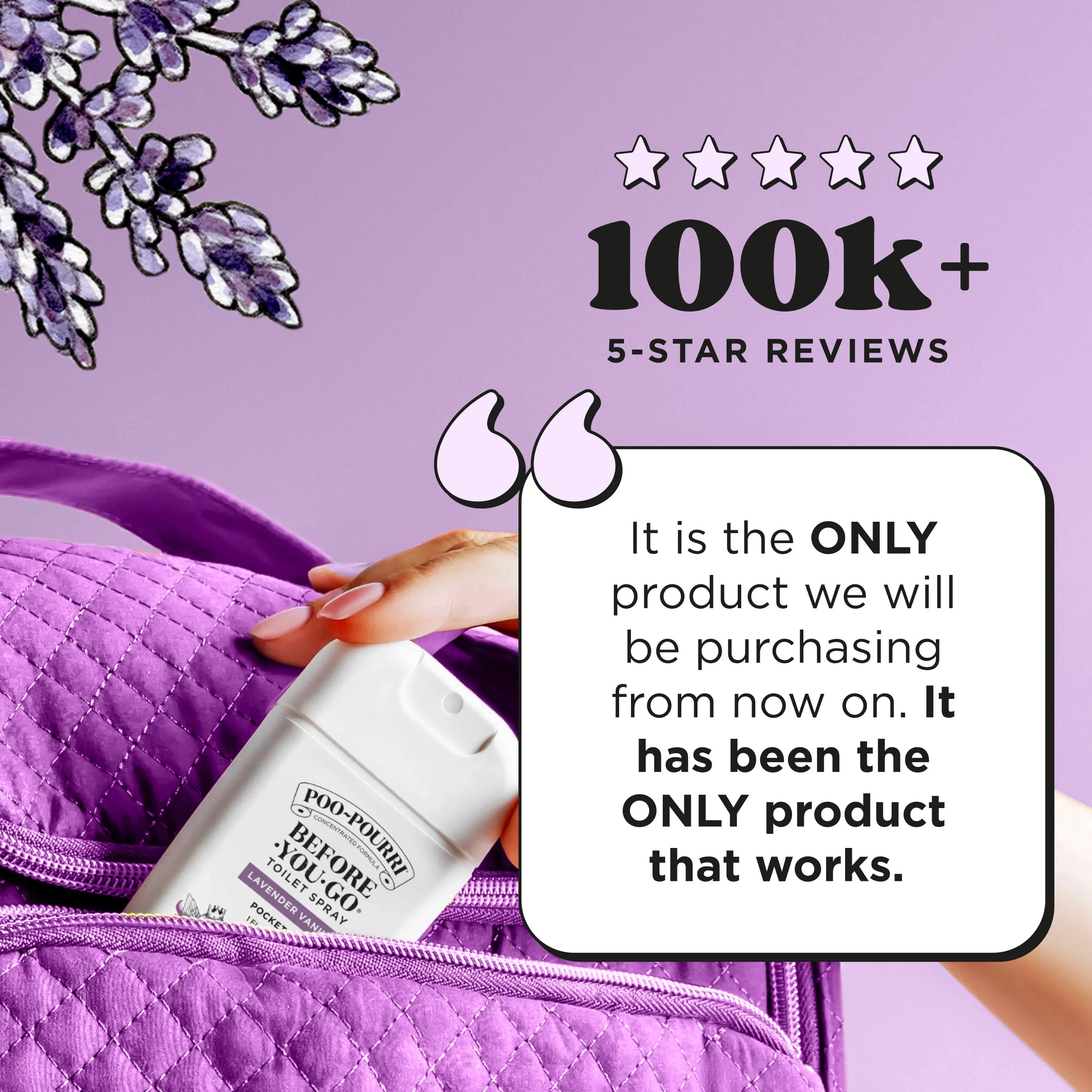 Lavender Vanilla Pocket Sprayer - Poo~Pourri Toilet Spray - View 4